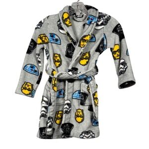 Kids Star Wars Fleece Robe Pajamas Darth Vader Stormtrooper R2D2 Size 6